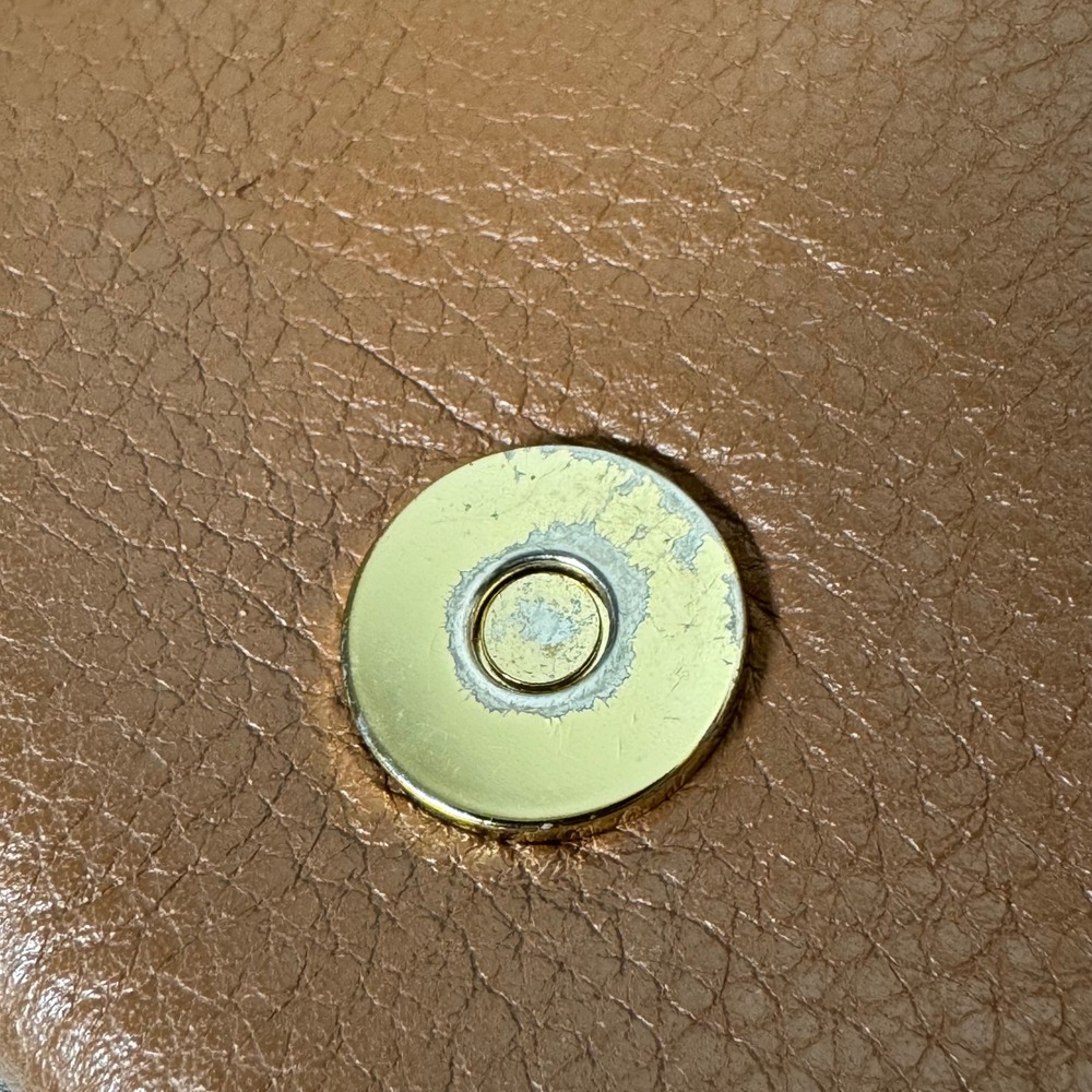 Michael Kors Hamilton Whipped Pebbled Leather Shoulder Bag Clutch Luggage Brown - Picture 7 of 9